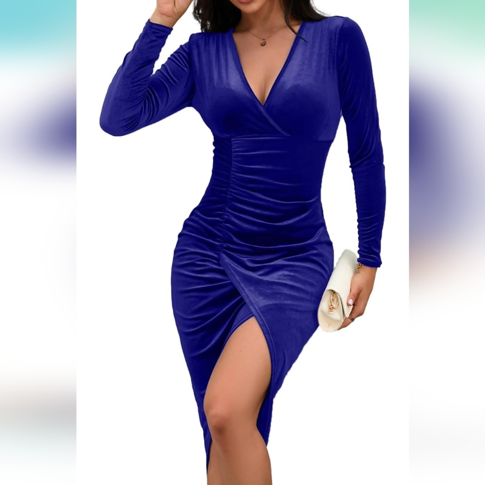 *NWT IFFEI Womens Wedding, Cocktail Fall  Velvet Dress for Women